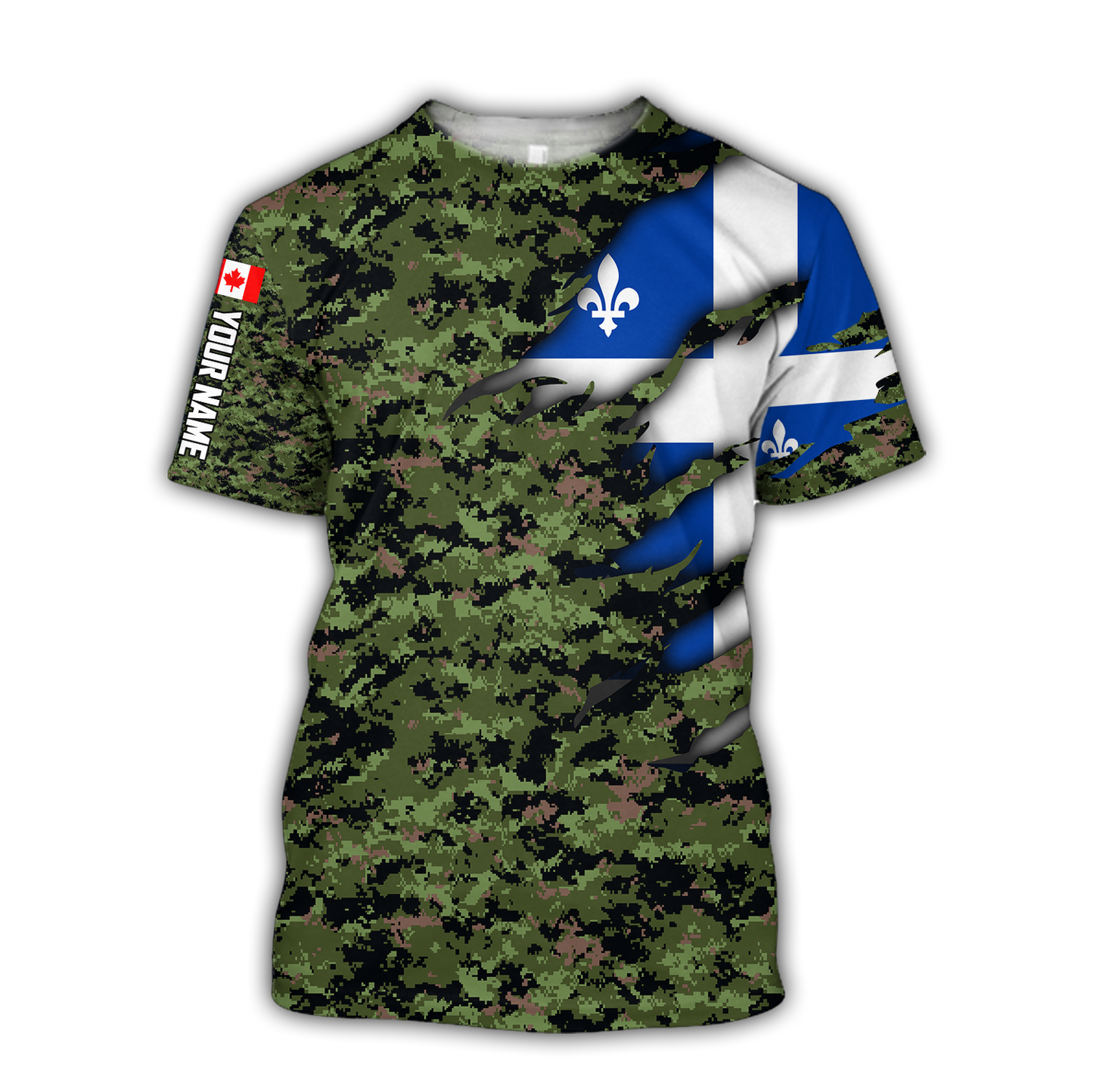 Custom Name XT Quebec 3D Printed Shirts NTN10042103