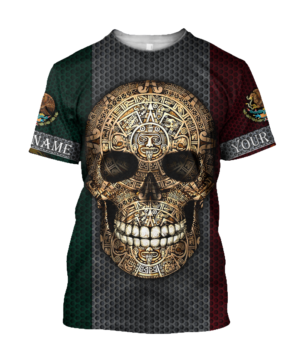 Aztec Mexican Skull 3D All Over Printed Shirts JJ26052101 NT