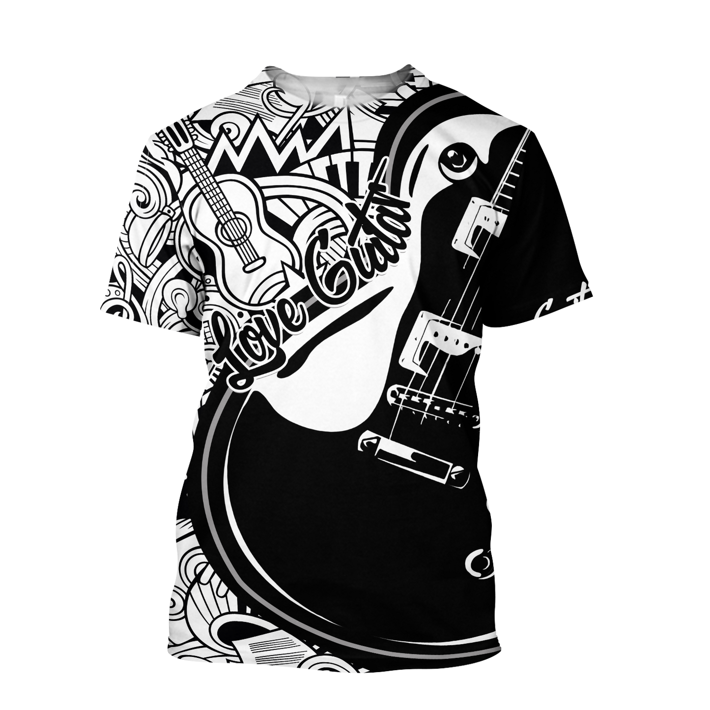 Love Guitar All Over Printed Unisex Shirts