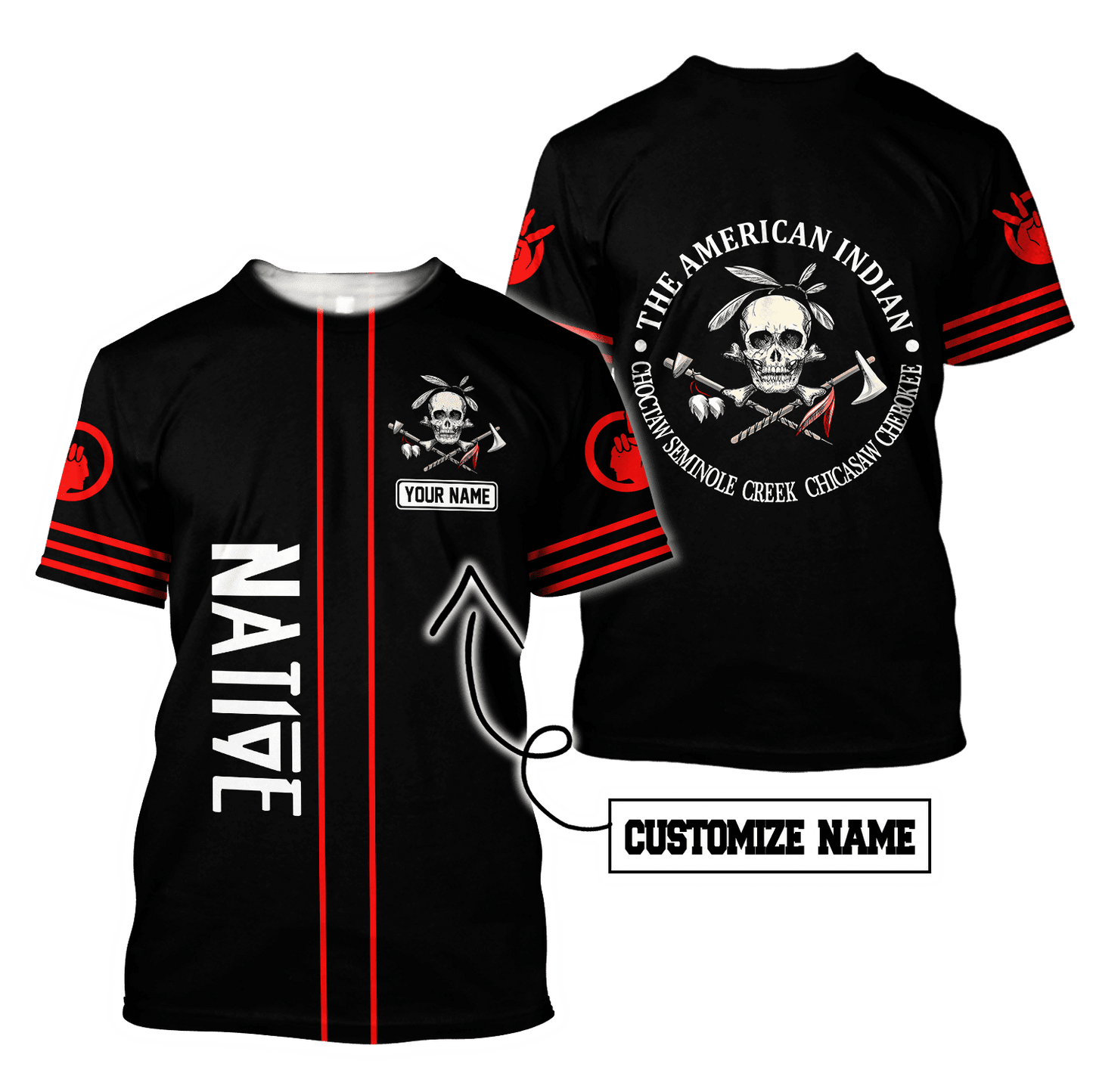 Summer Collection - Customized Native American 3D All Over Printed Unisex Shirts