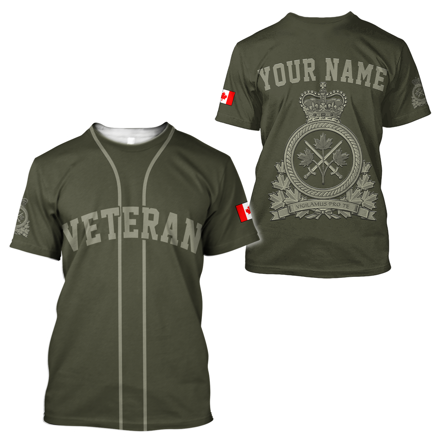 Personalized Name XT Canadian Veteran 3D Printed Clothes SN15032103