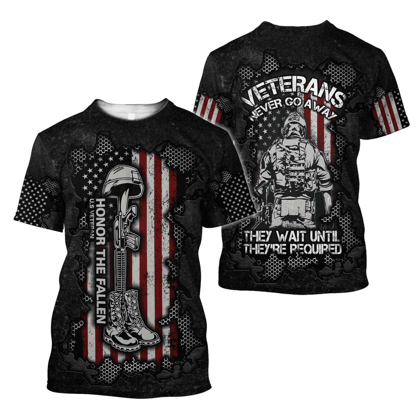 US Veteran never go away 3d printed shirts Proud Military DD20052101