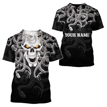 Customize Name Snake Skull Hoodie For Men And Women SN27032101