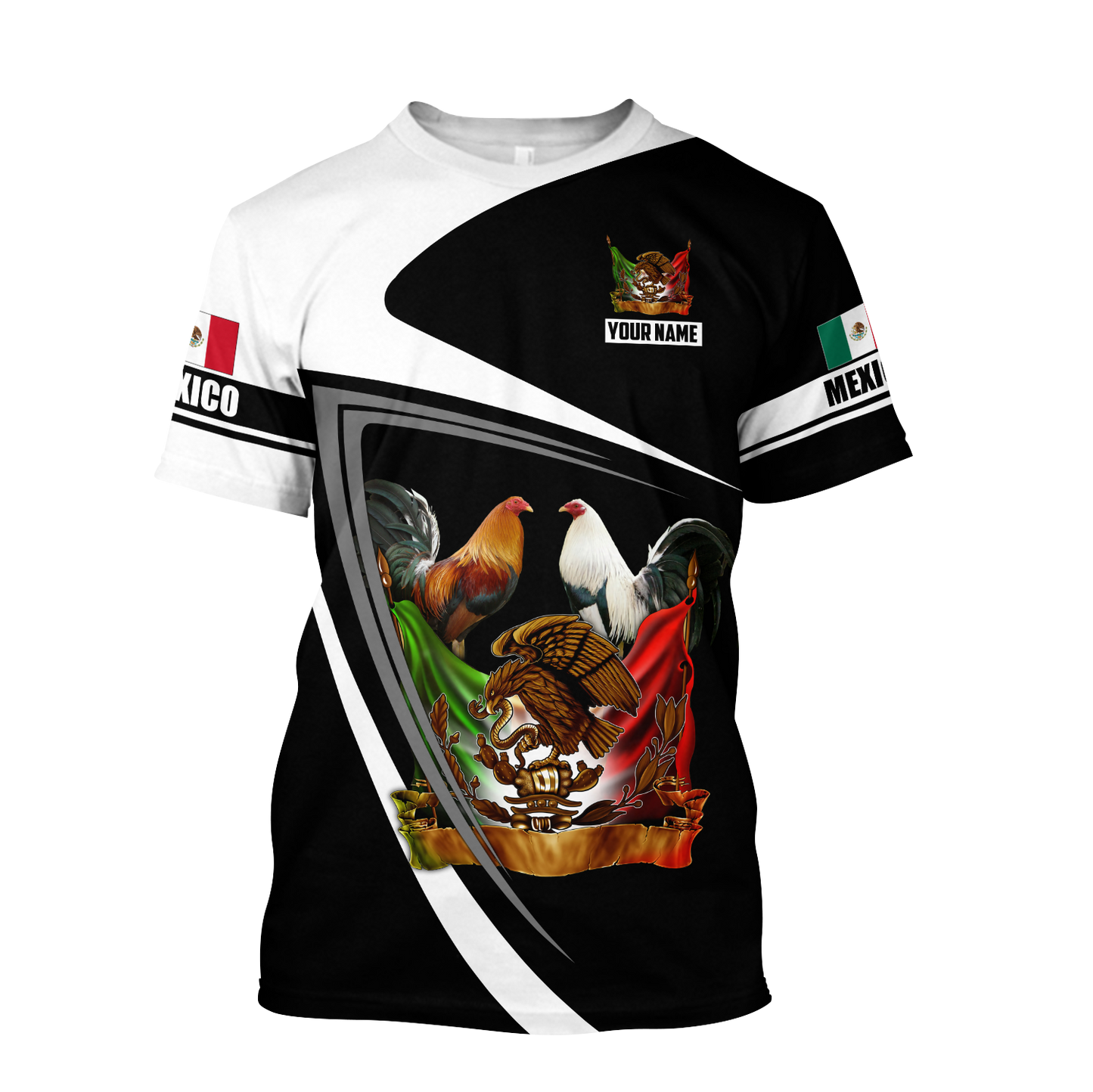 Personalized Name Rooster Mexico 3D All Over Printed Hoodie