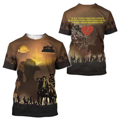 Anzac Day 3D Printed Unisex Shirts TN PD31032102