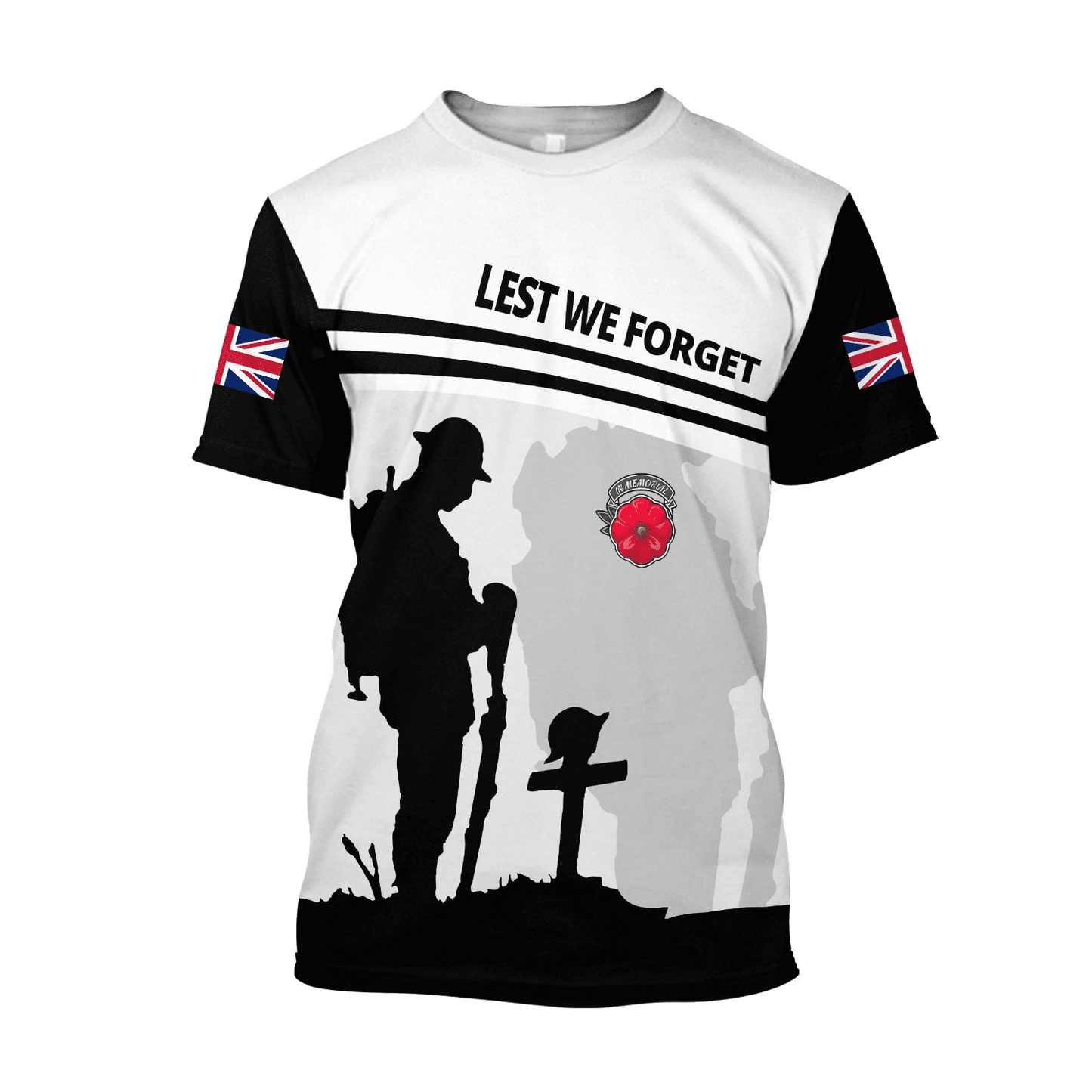 Lest we forget old man UK veteran 3D printed shirts