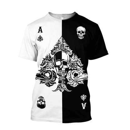 Gothic Skull 3D All Over Printed Unisex Shirts