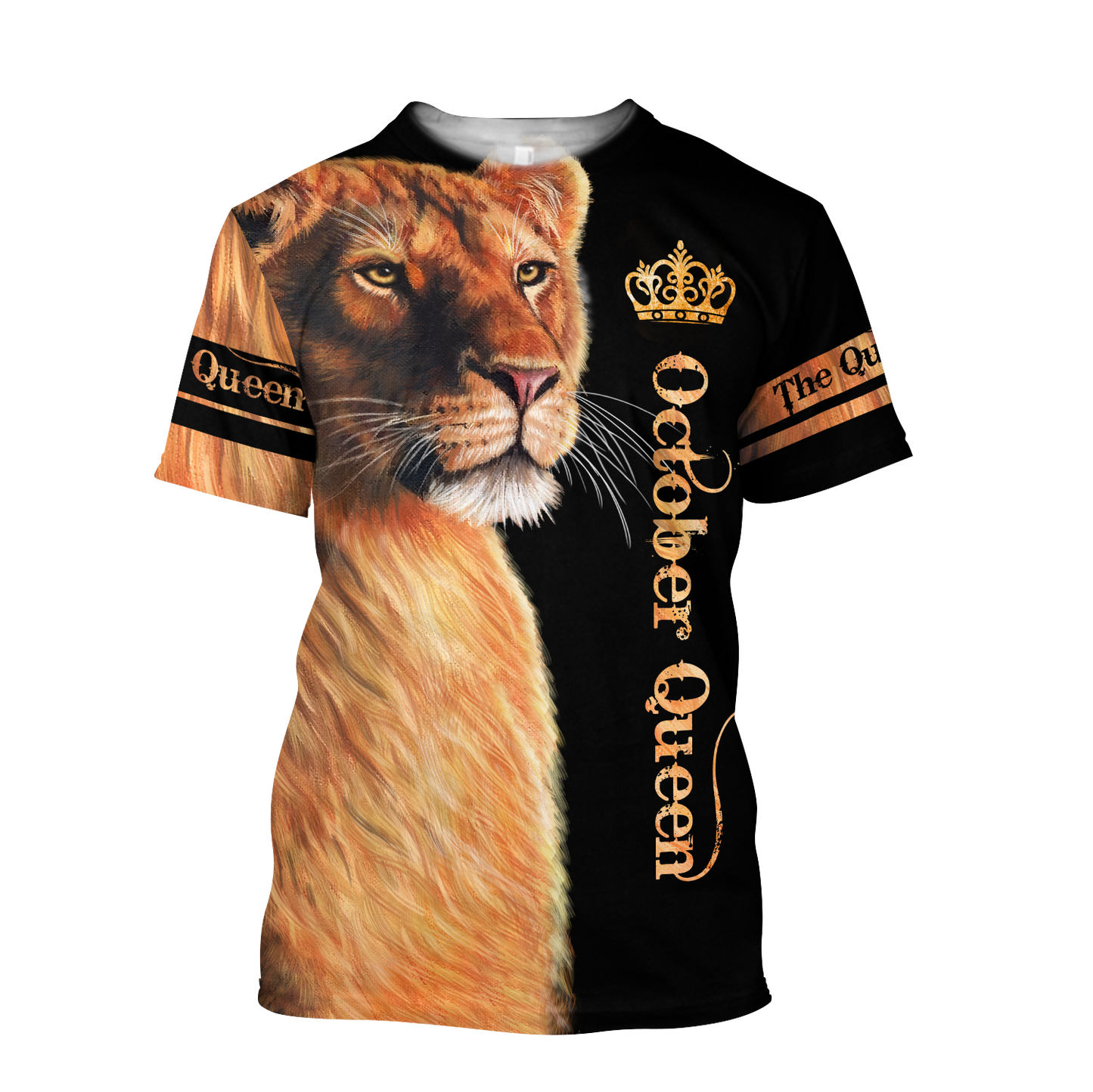 October Lion Queen 3D All Over Printed Shirt for Women
