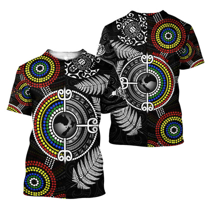 New Zealand Maori And Australia Aboriginal We Are Family 3D Printed Unisex Shirts TN