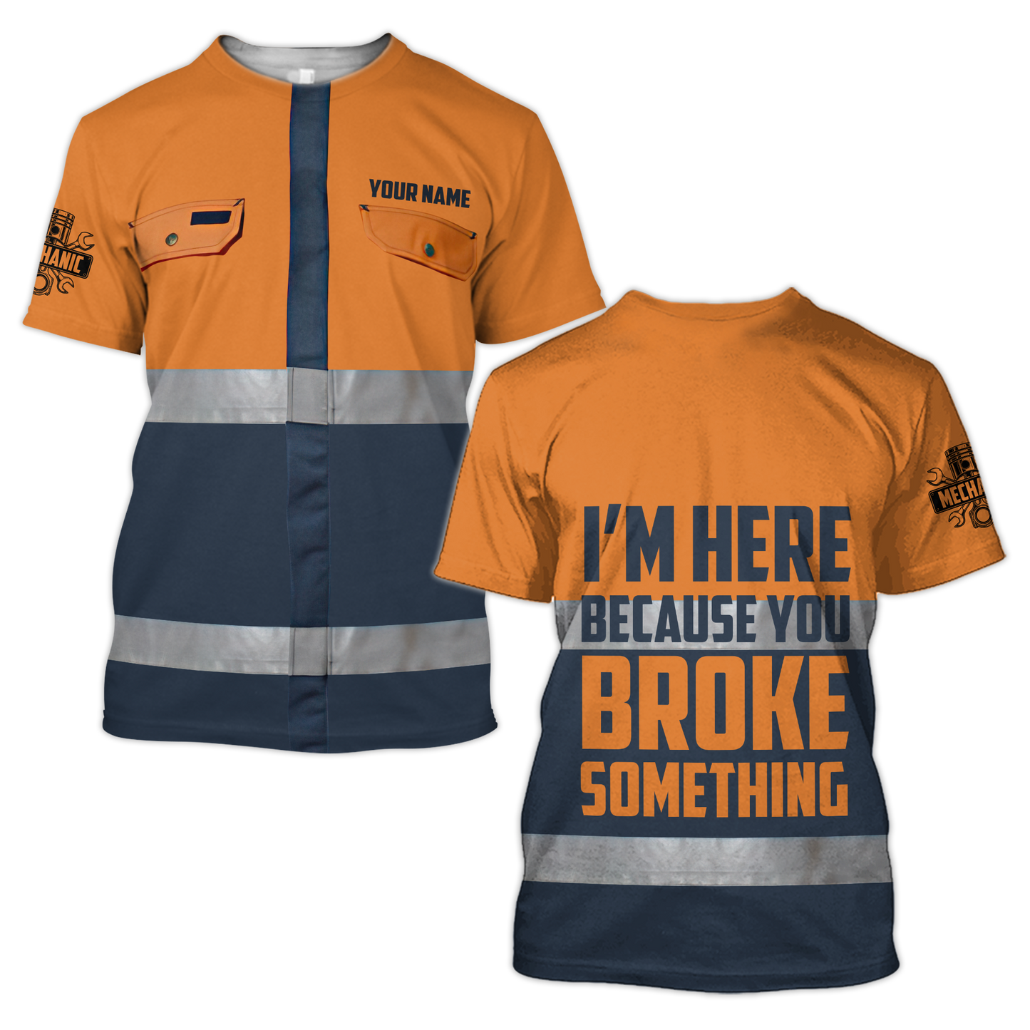 Personalized Mechanic Safety 3D All Over Printed Hoodie For Men and Women Pi112054