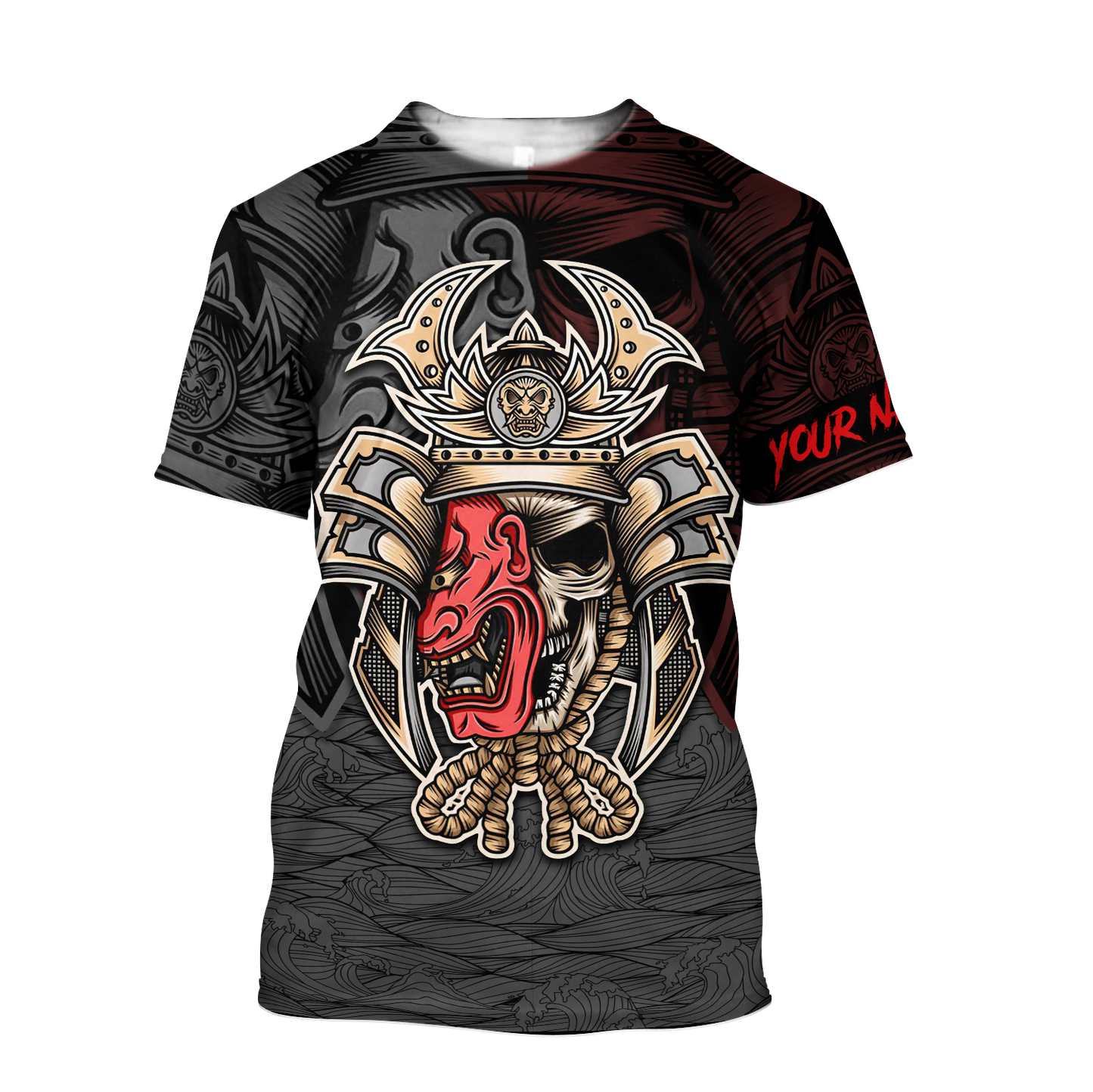Premium Personalized 3D Printed Oni Samurai Shirts