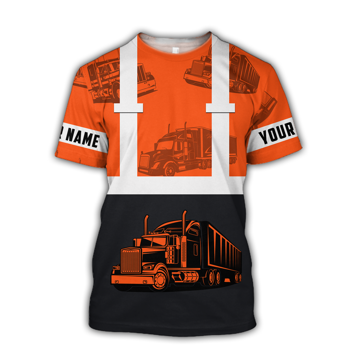 Premium Customized Name 3D All Over Printed Unisex Shirt For Trucker