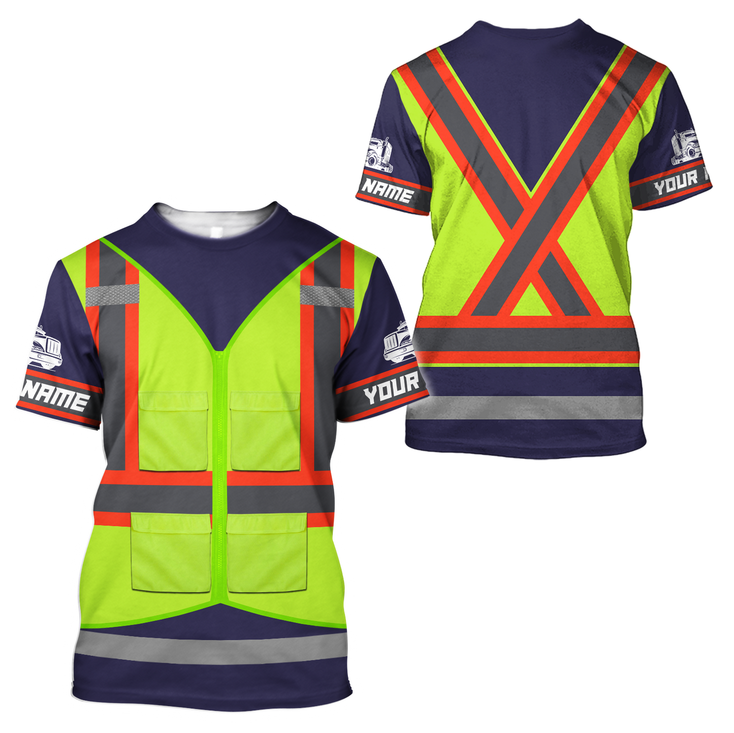 Personalized Trucker Safety 3D Printed Unisex Shirts TN