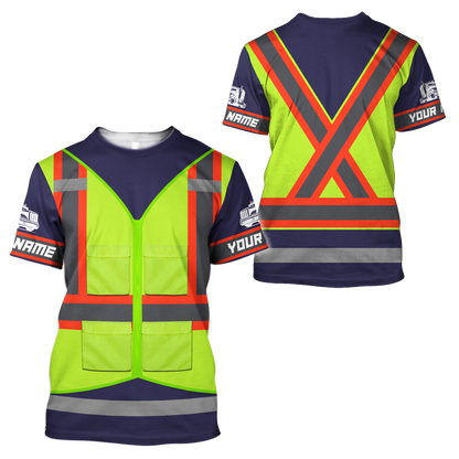 Personalized Trucker Safety 3D Printed Unisex Shirts TN