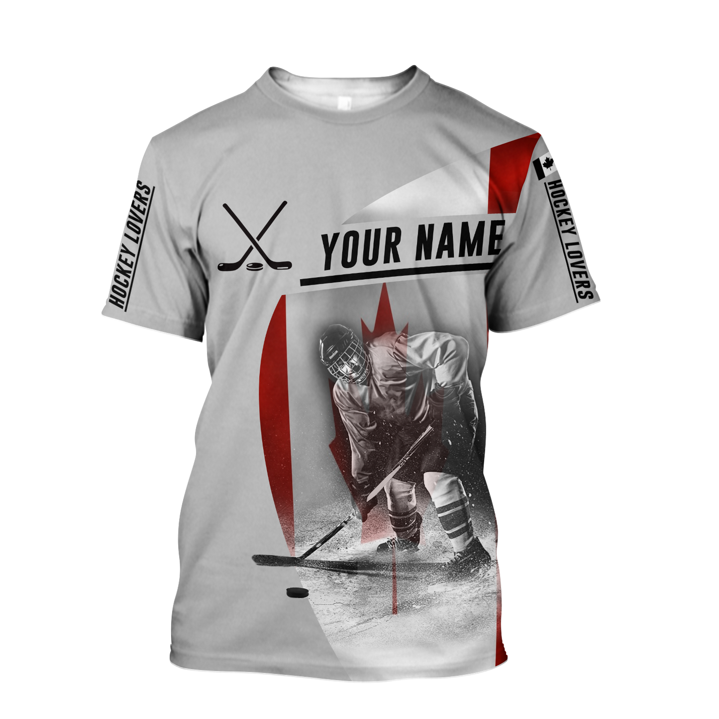 3D All Over Printed Hockey Canada Unisex Shirts SN03032105 Custom Name XT