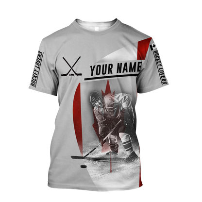 3D All Over Printed Hockey Canada Unisex Shirts SN03032105 Custom Name XT
