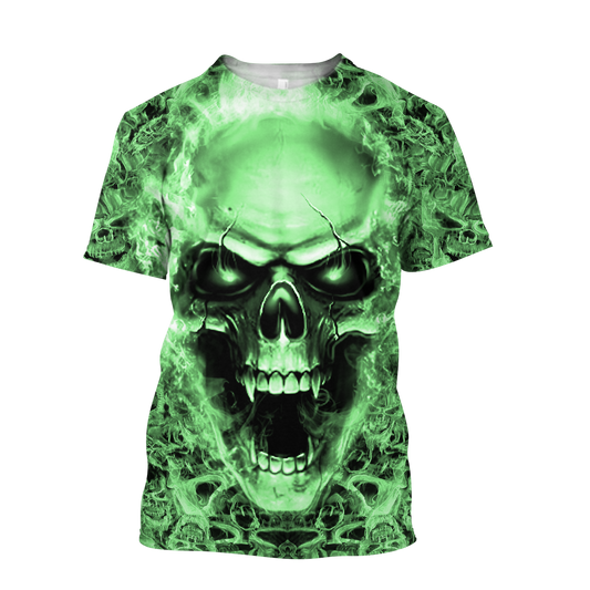 Skull Unisex Tshirt Green Ver DD14122107