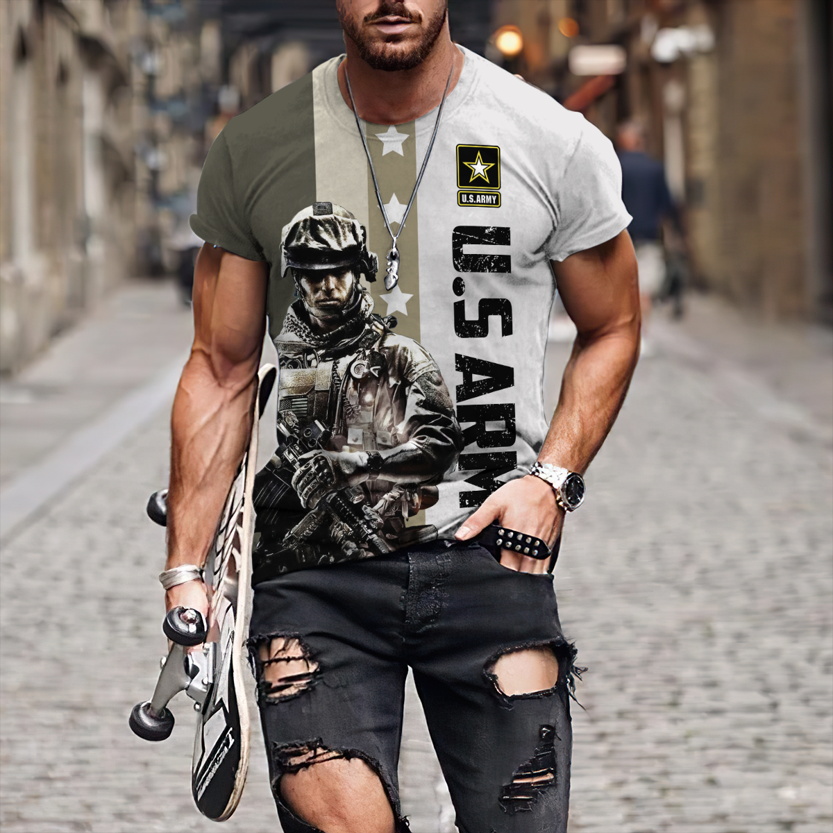 US Army 3D All Over Printed Hoodie SN24052105
