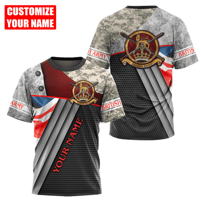 British Army 3D All Over Printed Unisex Shirts