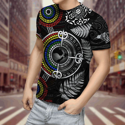 New Zealand Maori And Australia Aboriginal We Are Family 3D Printed Unisex Shirts TN