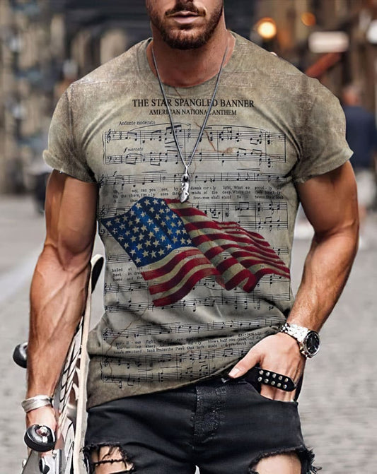 American National Anthem 3D All Over Printed Unisex Shirts