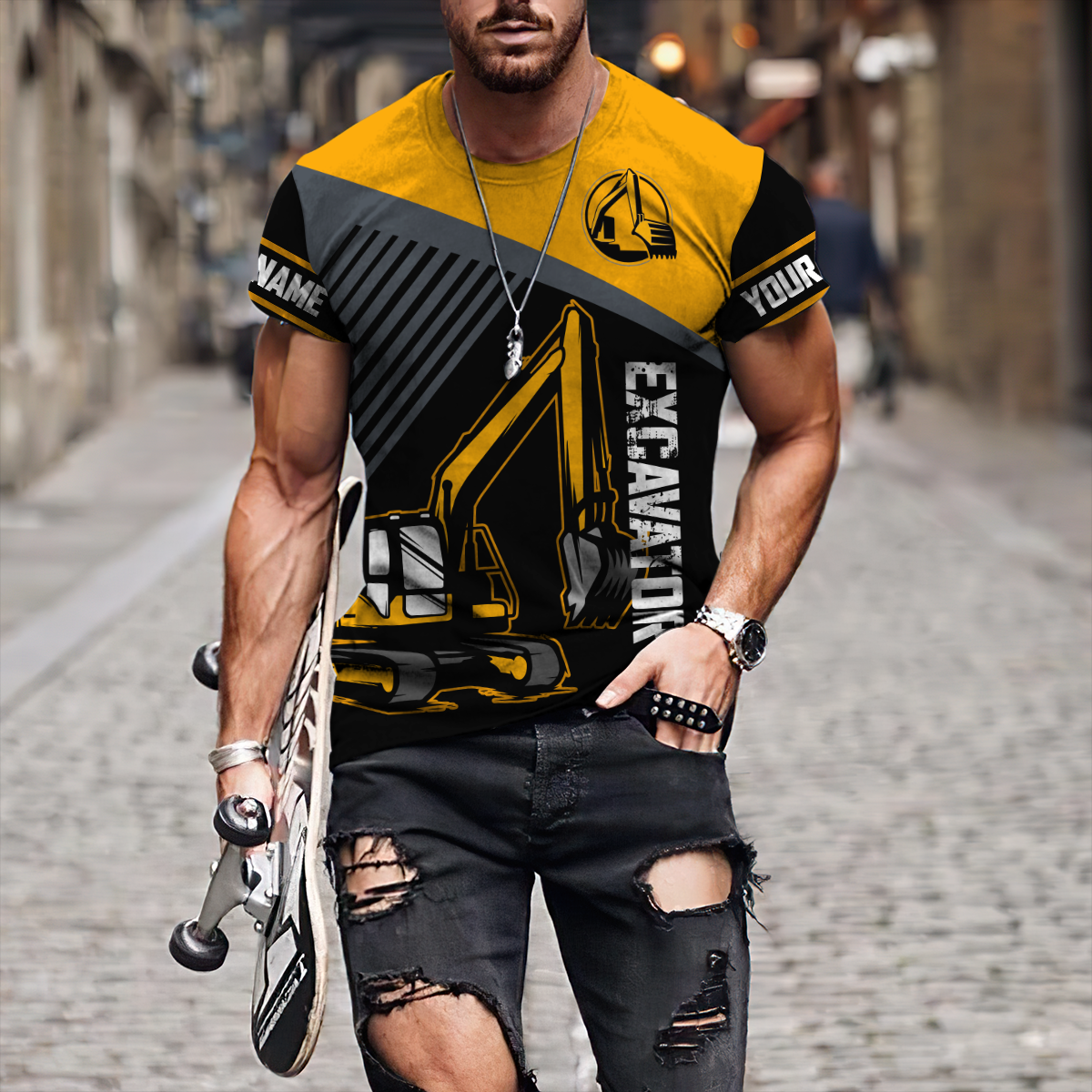 Custom Name XT Excavator 3D Printed shirts