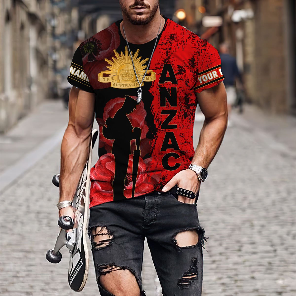 Premium Personalized Anzac Day Poppy 3D Printed Unisex Shirts TN