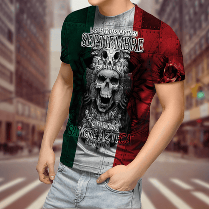 Aztec Mexican 3D All Over Printed Unisex Shirts