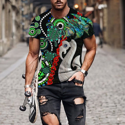 New Zealand Maori And Australia Aboriginal We Are Family 3D Printed Unisex Shirts TN
