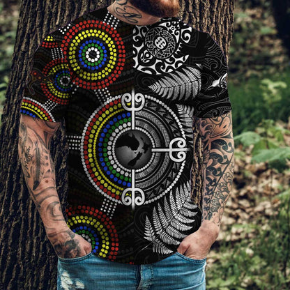New Zealand Maori And Australia Aboriginal We Are Family 3D Printed Unisex Shirts TN