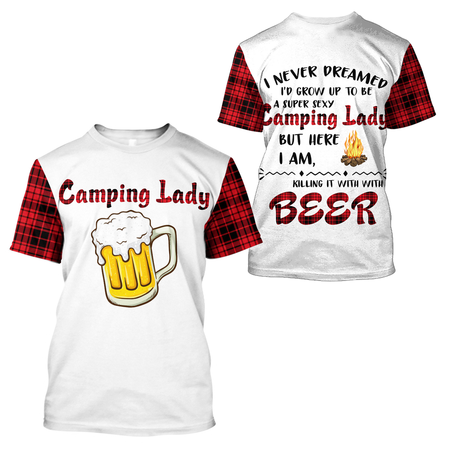 3D All Over Printed Camping  Lady Unisex Shirts SN01022103 Custom Name XT