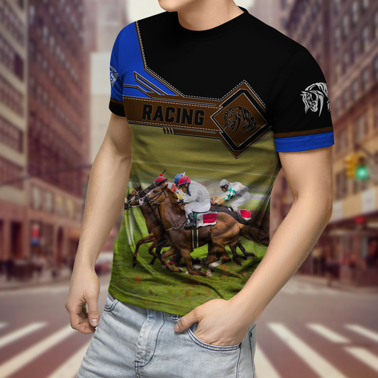 Horse Racing 3D All Over Printed Unisex Shirts