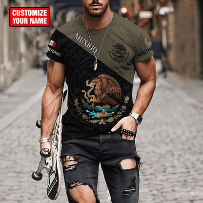 Personalized Name Mexico 3D All Over Printed Unisex Shirts