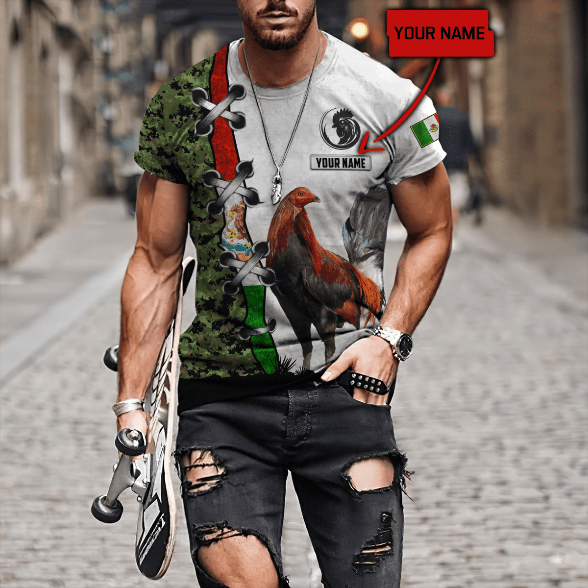 Personalized Mexican Rooster 3D Printed Unisex Shirts DD13052101