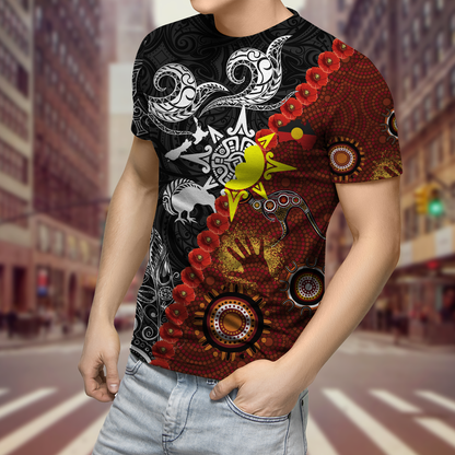 New Zealand Maori And Australia Aboriginal We Are Family 3D Printed Unisex Shirts TN DD29032103