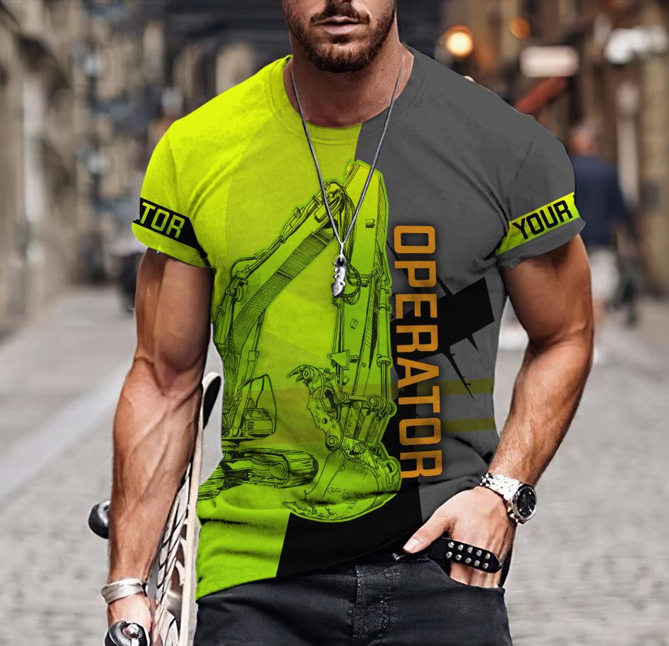 Customize Name Heavy Equipment Operator 3D All Over Printed Unisex Shirts