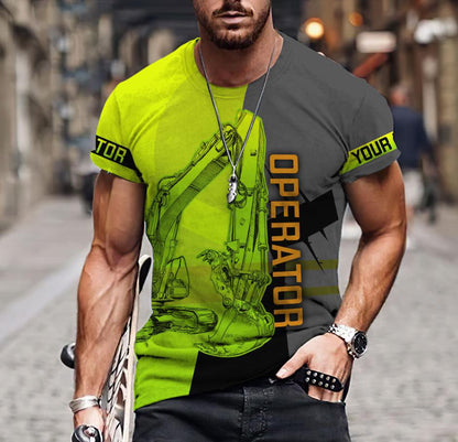 Customize Name Heavy Equipment Operator 3D All Over Printed Unisex Shirts