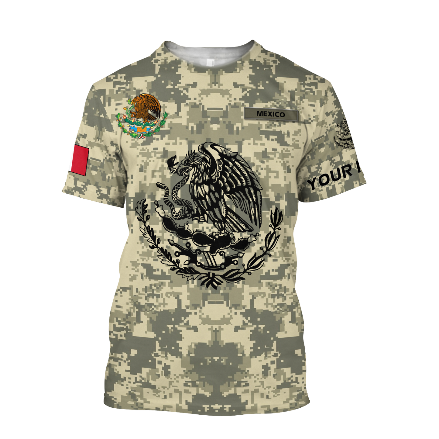Personalized Mexican Army 3D All Over Printed Shirts