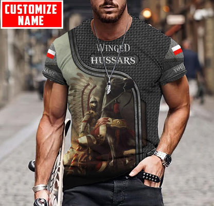 Premium Cavalry Winged Hussars armour pattern Custom name 3D Printed Shirts