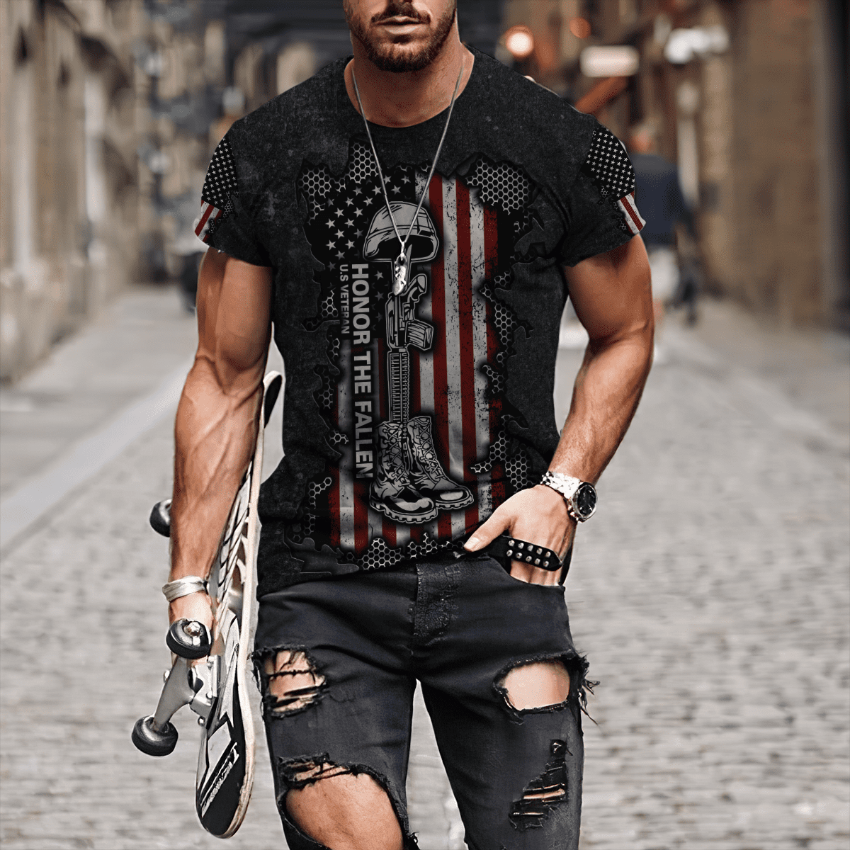 US Veteran never go away 3d printed shirts Proud Military DD20052101