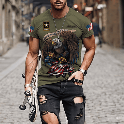 Custom name US Army Veteran Basic Eagle 3d printed shirts Proud Military DQB21052101