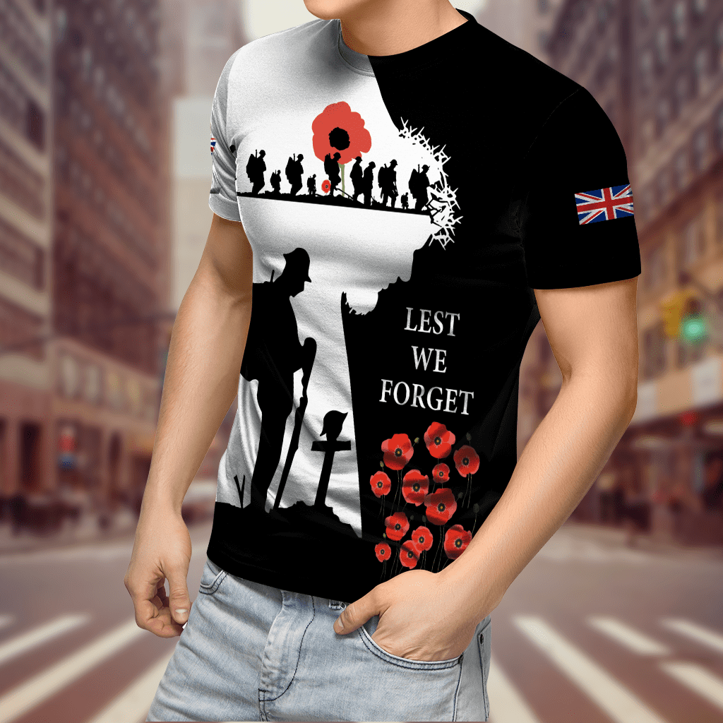 Remembrance Day Lest We Forget 3D All Over Printed Unisex Shirts