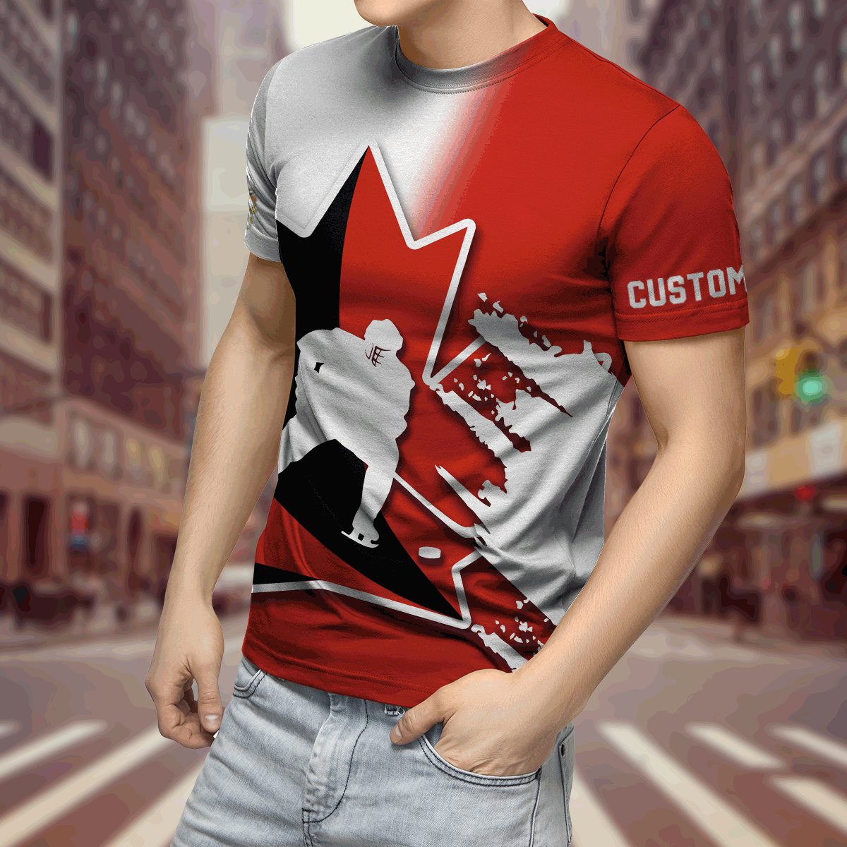 3D All Over Printed Hockey Canada Unisex Shirts VP25022102 Custom Name XT