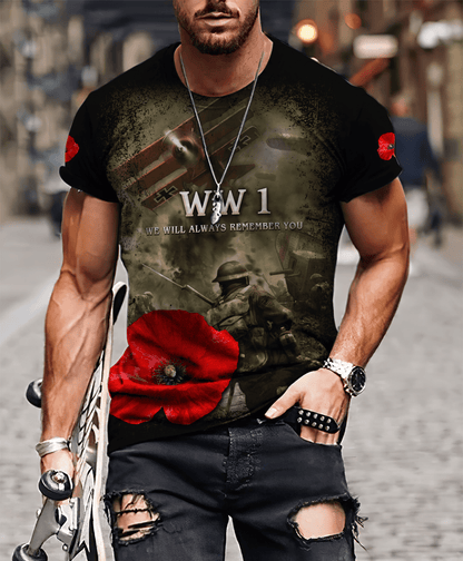 Remembrance Day Lest We Forget 3D All Over Printed Unisex Shirts