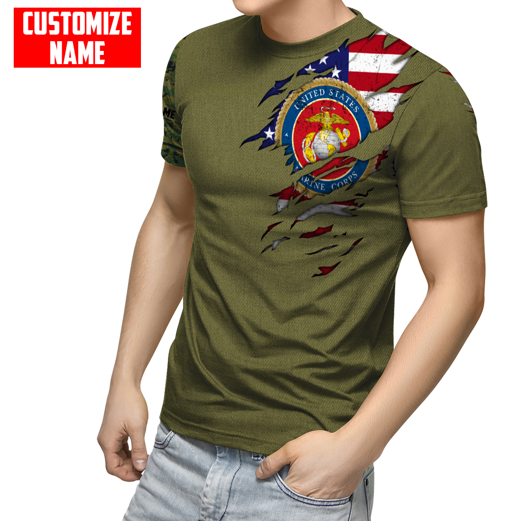 Custom name Soldier US Marine Corps 3d all over printed shirt hoodie MH06072107