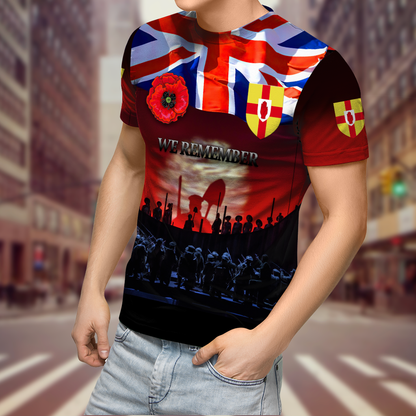 Remembrance Day Lest We Forget 3D All Over Printed Unisex Shirts