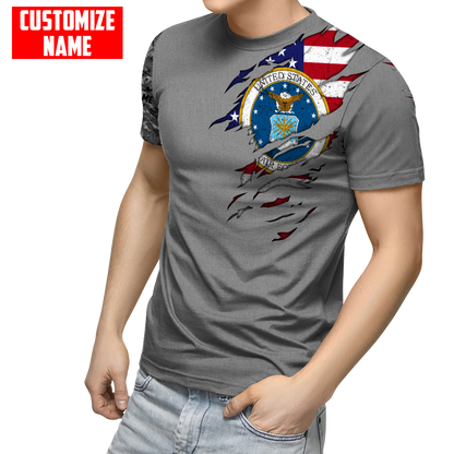 Custom name Soldier US Air Force 3d all over printed shirt hoodie MH06072108
