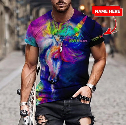 Custom Name XT Love is Love 3D Printed Shirt TNA31052102VH
