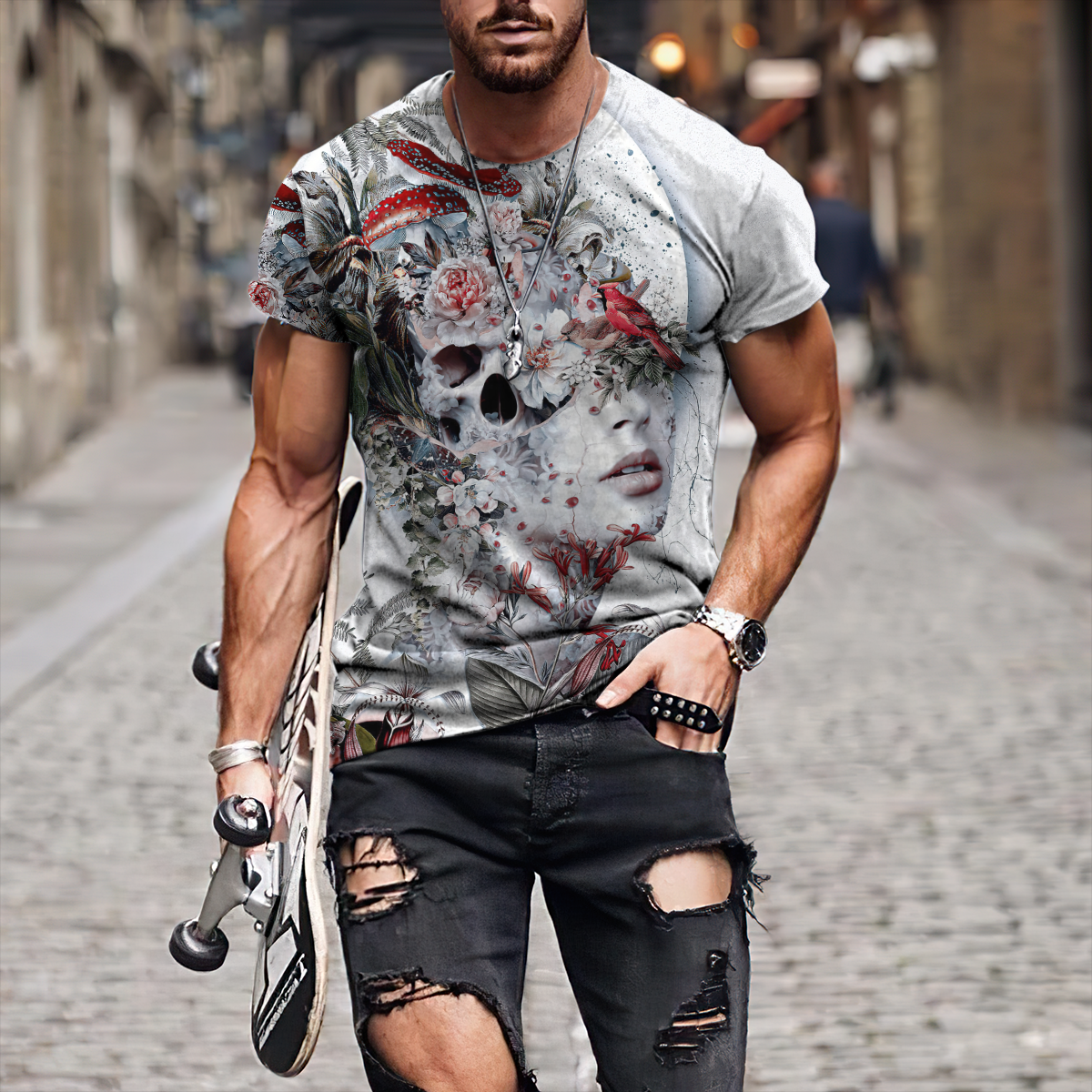 Customize Name Tattoo Skull Hoodie For Men And Women SN29052101