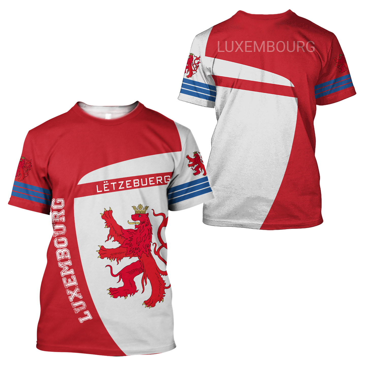 Luxembourg 3D All Over Printed Shirts For Men And Women